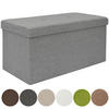 SITZBANK Faltbar, 76/38/38 cm, mit Trennwand, 80 Liter, Hellgrau - Grau, Textil (38/38/76cm) - Dunedesign