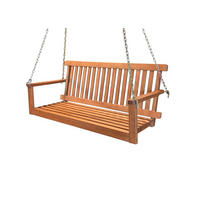 GARTEN-HÄNGEBANK Turku Hängebank - Braun, Holz (63/56/130cm) - DELUKE