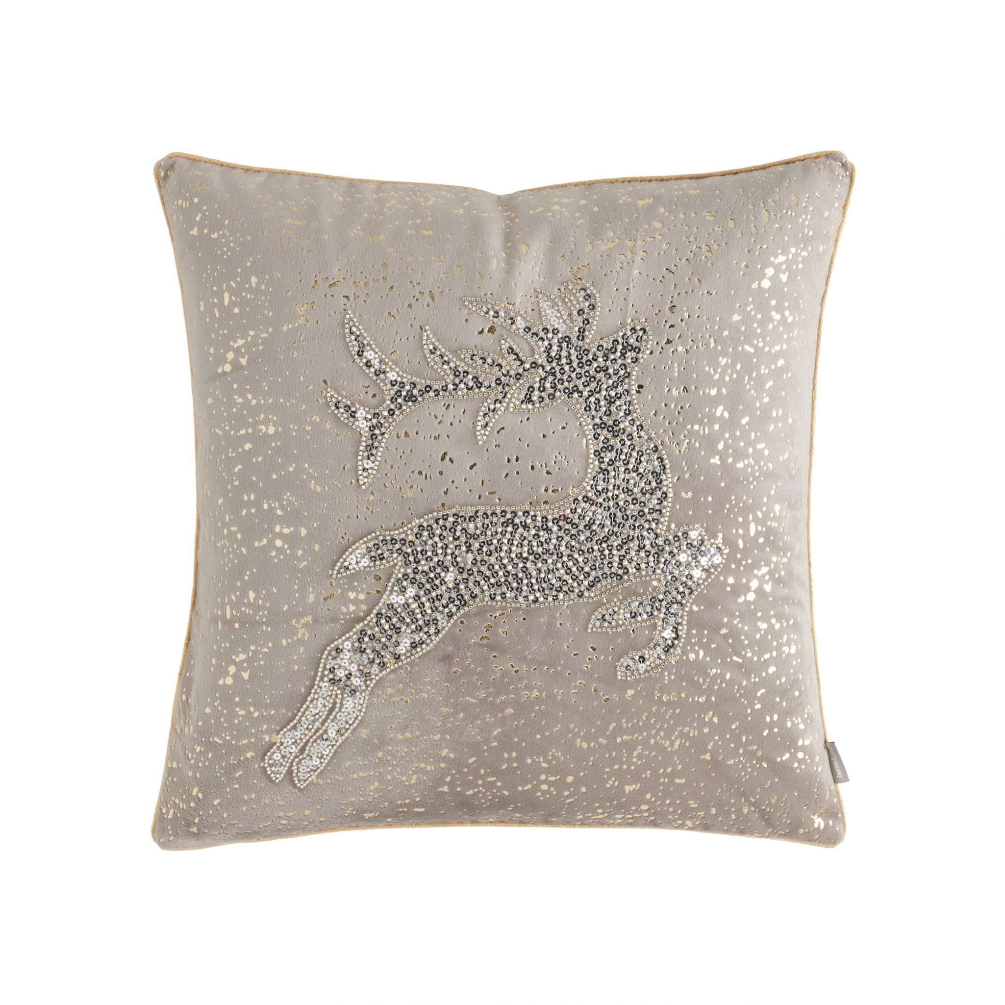 KISSENBEZUG Dridis, 45x45cm, Beige, Weihnachten Kissenhülle, Weihnachtsdeko, Christmas, Weihnachtsmotiv Sofakissen Dekokissenbezuge - Beige, Kunststoff (45/45cm) - home&you