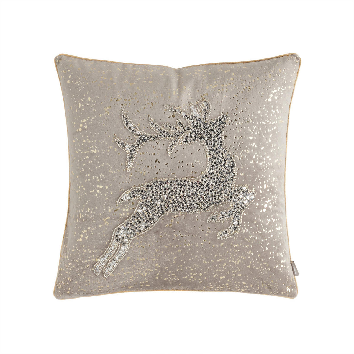 KISSENBEZUG Dridis, 45x45cm, Beige, Weihnachten Kissenhülle, Weihnachtsdeko, Christmas, Weihnachtsmotiv Sofakissen Dekokissenbezuge - Beige, Kunststoff (45/45cm) - home&you