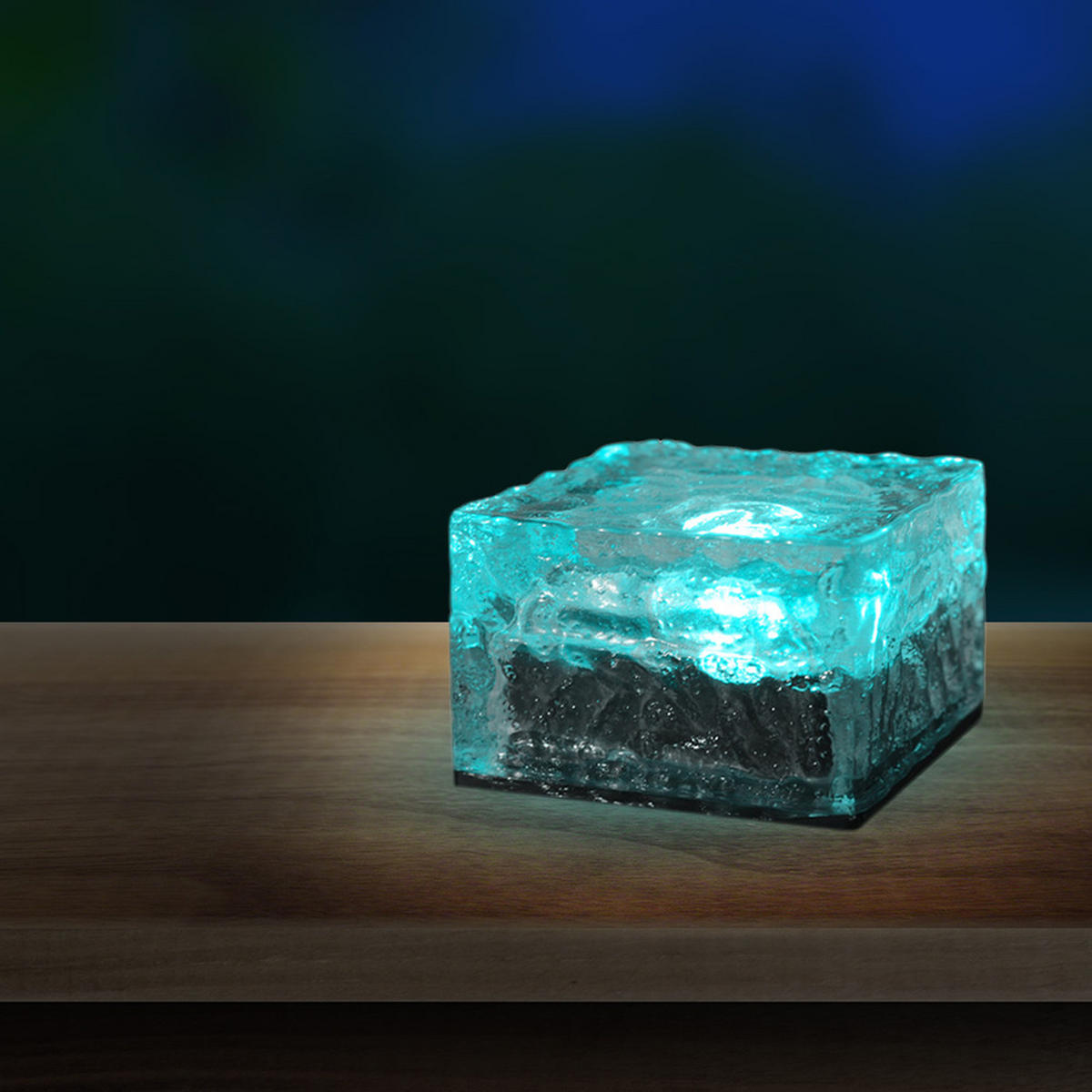 LED AUSSENLEUCHTE ICE CUBE RGB Solar Eiswürfel Weiß 8er Set - Klar, Glas (7/7/5.3cm)