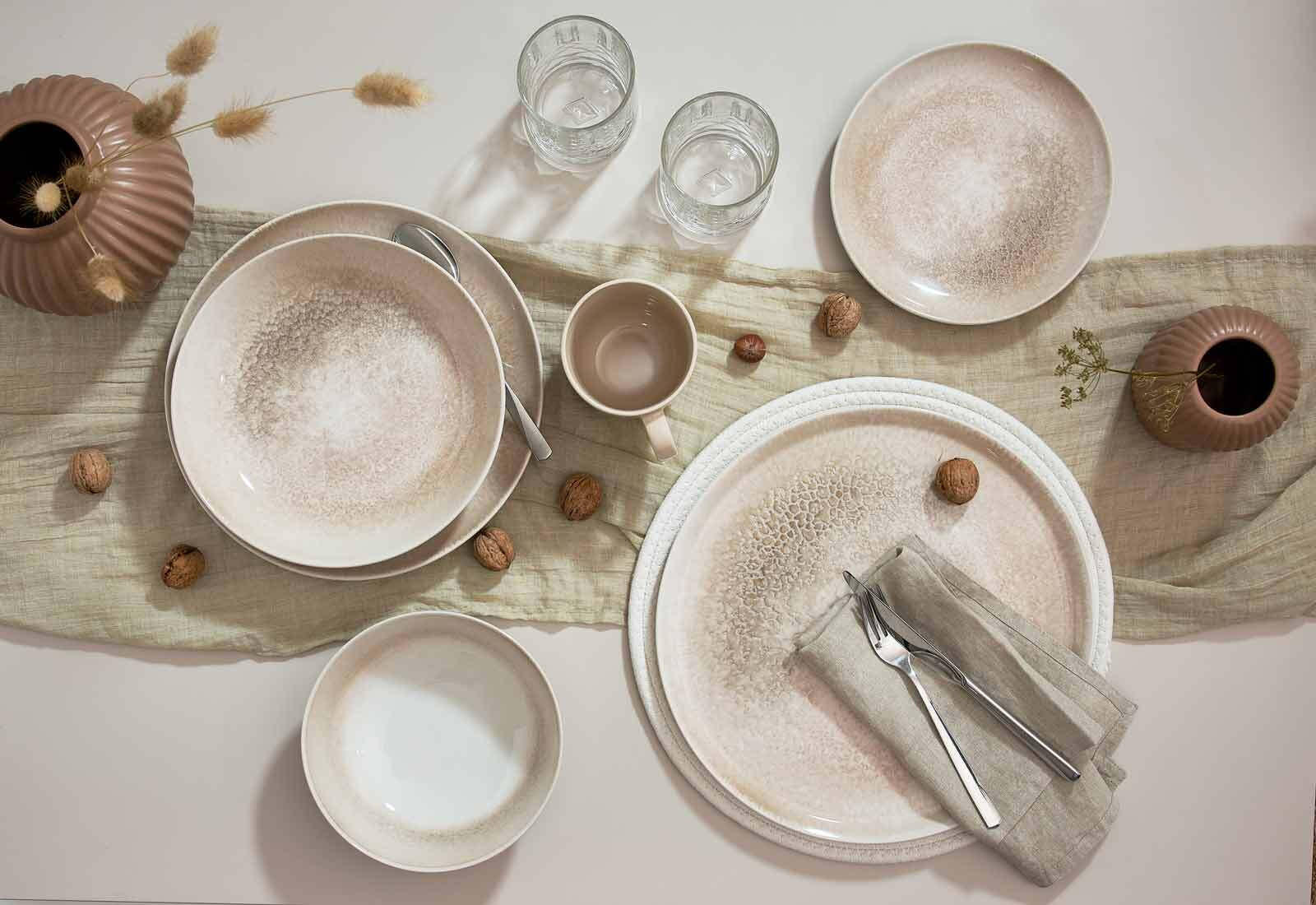 Thumbnail - Ritzenhoff Breker Teller-Set, Braun, Keramik, 18-teilig, Rund, 1x1x1 cm, Essen & Trinken, Geschirr, Geschirr-Sets