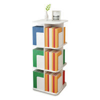 BÜCHERREGAL 3-stufig drehbar Weiß - Weiß, Kunststoff (39/97/39cm)