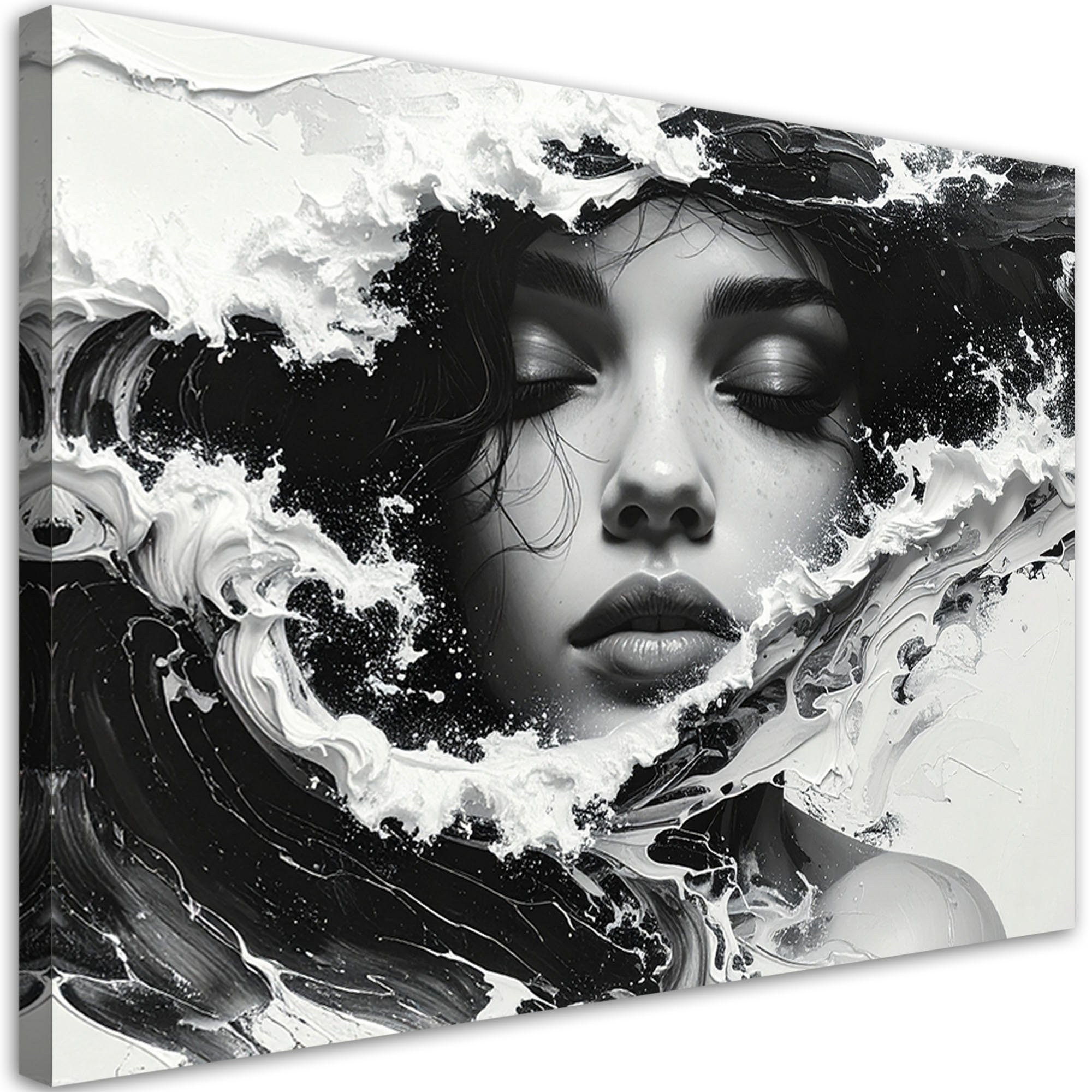 LEINWANDBILD Menschen & Charaktere 120x80cm - Schwarz, Textil (120/80cm) - Feeby