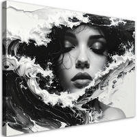 LEINWANDBILD Menschen & Charaktere 120x80cm - Schwarz, Textil (120/80cm) - Feeby