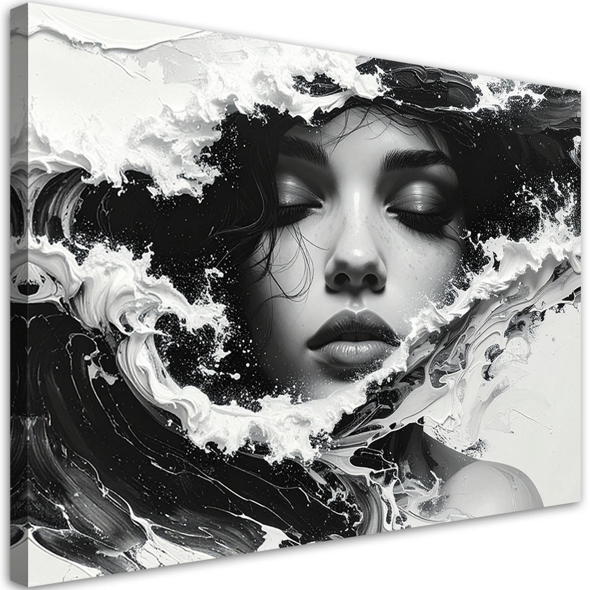 LEINWANDBILD Menschen & Charaktere 120x80cm - Schwarz, Textil (120/80cm) - Feeby