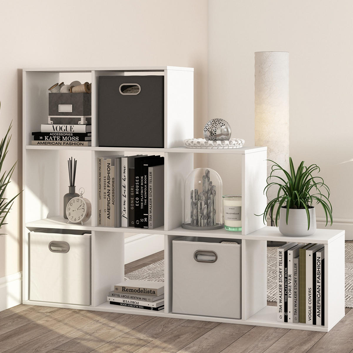 TREPPENREGAL Weiß 142.4 x 107.8 cm - Weiß, Holzwerkstoff (142.4/107.8/29cm) - Vicco