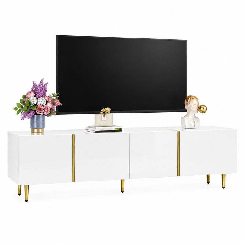 Beauniv Tv-Schrank Weiß 35x46x170 cm