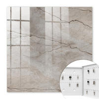 SCHLÜSSELBOX Weiß 30x30 cm – Türöffnung nach rechts - Stilvoller Stein - Grau, Metall (30/30/5cm) - TULUP