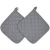 TOPFLAPPEN, 2er-Set, 24x24 cm, 100% Baumwolle, Grau - Grau, Textil (24/24cm) - Zollner
