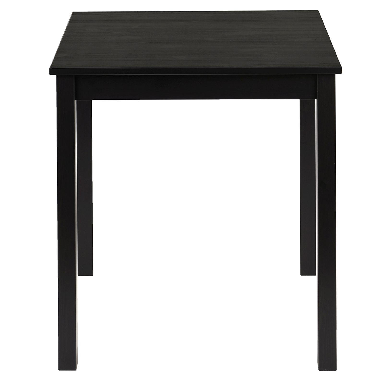 ESSTISCH Massivholz 68/68/75 cm - Schwarz, Holz (68/68/75cm) - hagge home