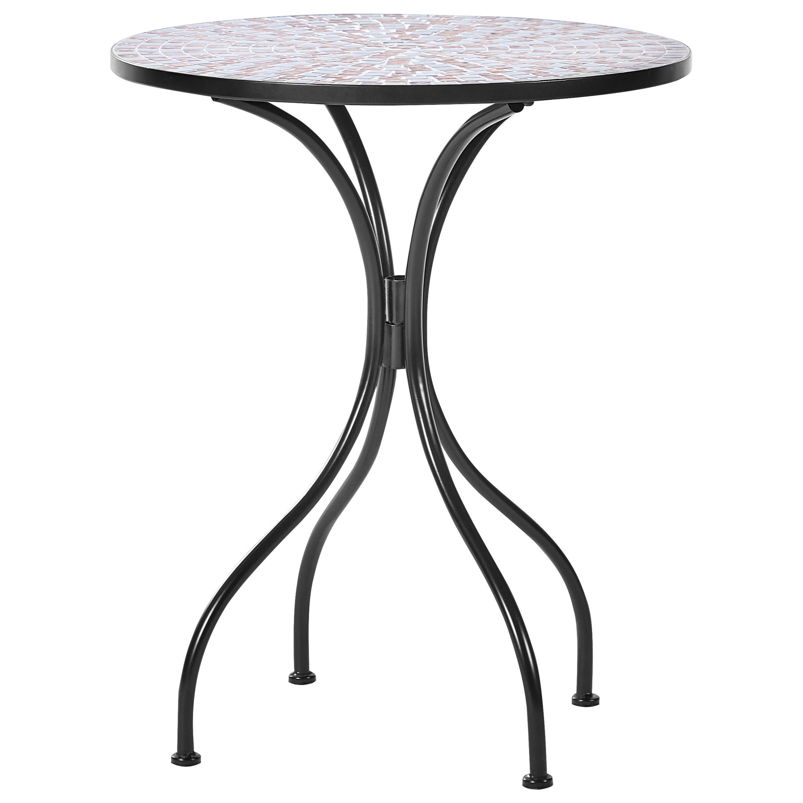 GARTENTISCH Schwarz Carpino - Goldfarben/Schwarz, Metall (60/60/74cm) - Beliani