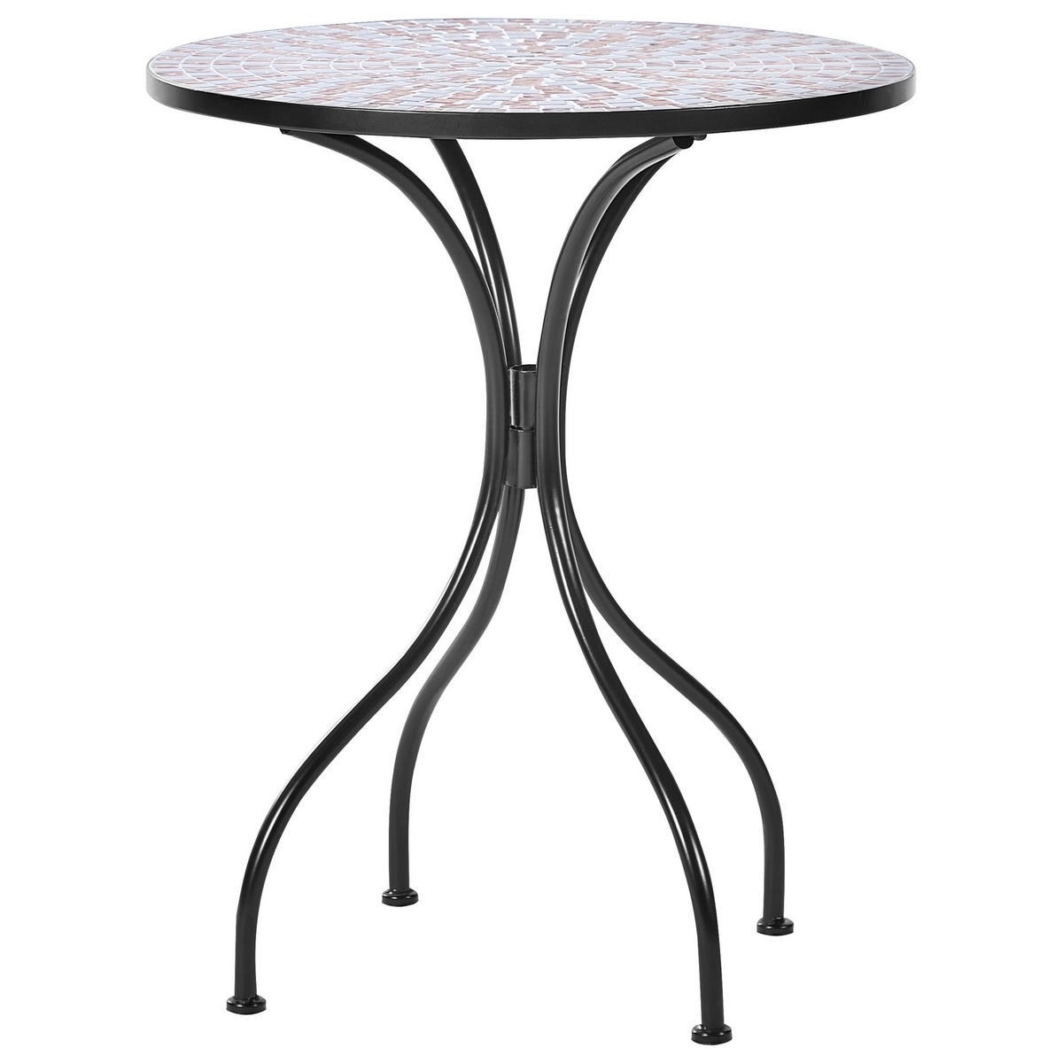 GARTENTISCH Schwarz Carpino - Goldfarben/Schwarz, Metall (60/60/74cm) - Beliani