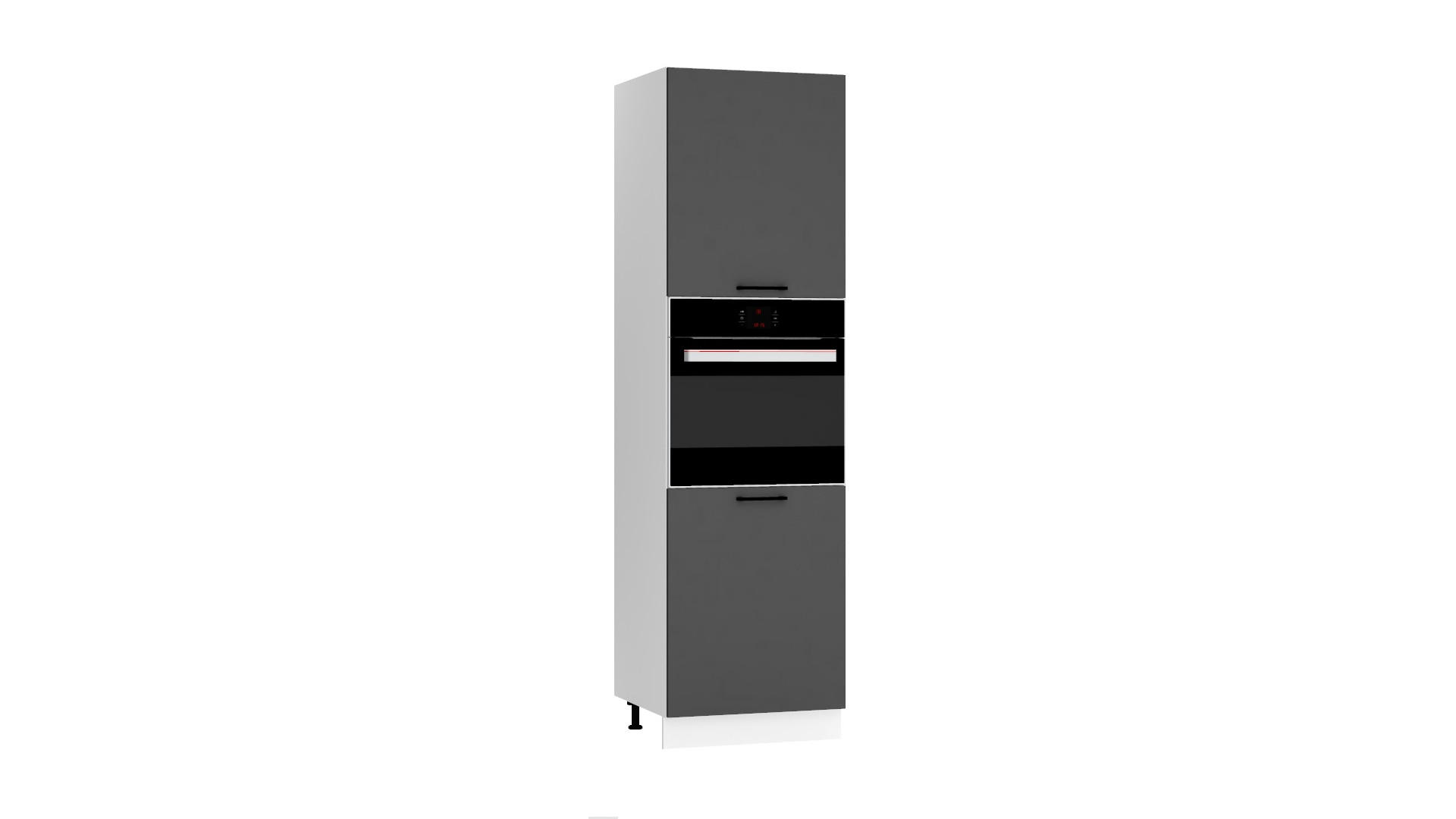 MIKROWELLENUMBAUSCHRANK D60PK/2133 PL - Morvex - Elegante Geräte-Integration - Anthrazit, Holz/Metall (60/213.3/56cm) - ROYAL24_MARKT