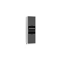MIKROWELLENUMBAUSCHRANK D60PK/2133 PL - Morvex - Elegante Geräte-Integration - Anthrazit, Holz/Metall (60/213.3/56cm) - ROYAL24_MARKT