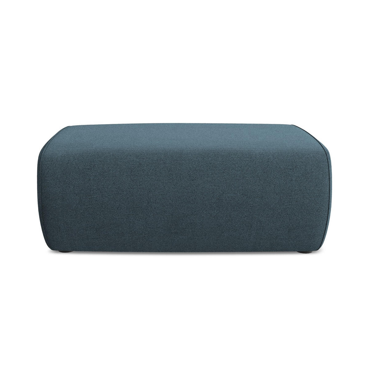 POUF Strukturstoff Stoff Blau - Blau/Blaugrau, Kunststoff/Textil (102/40/62cm) - LaMiaSofa