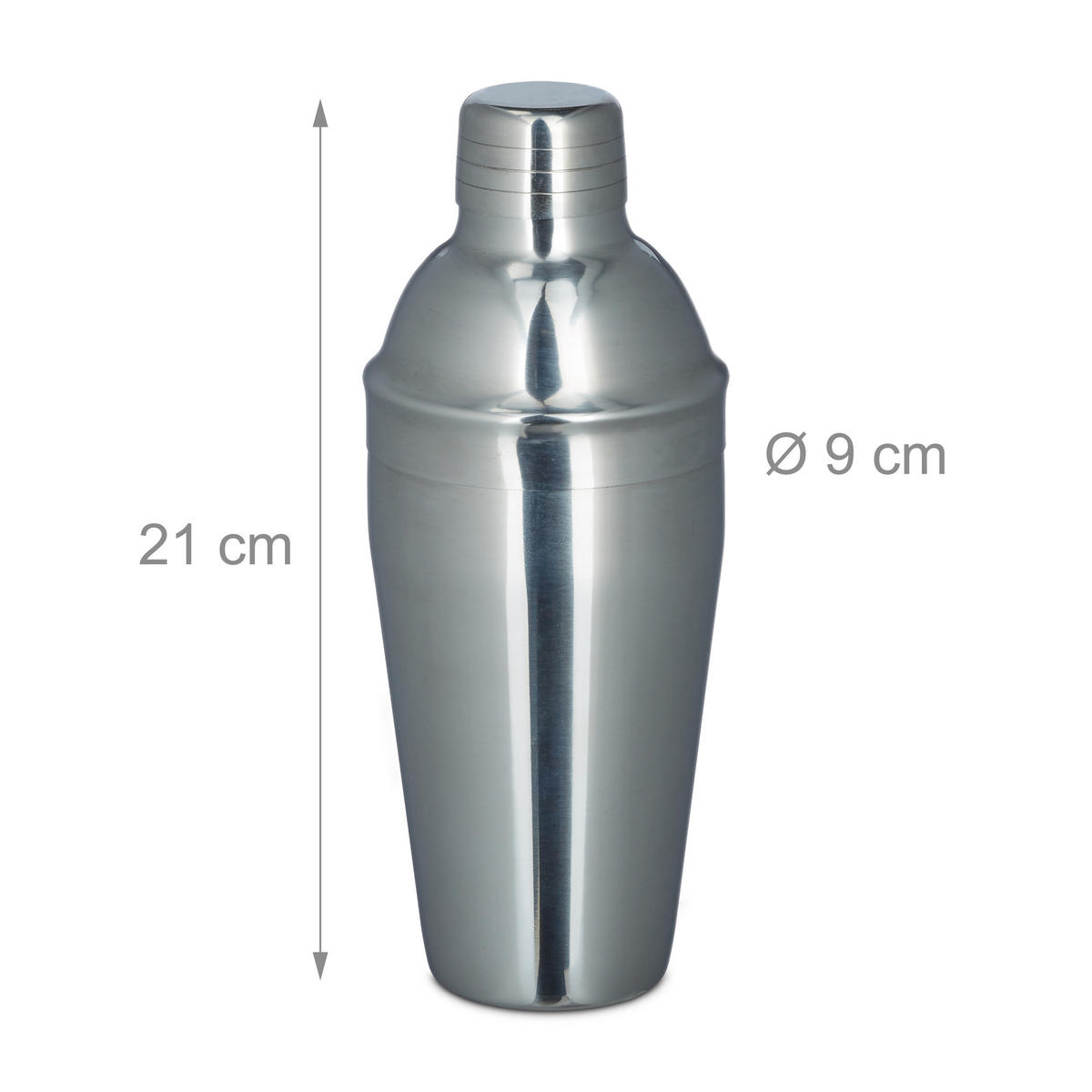 KOKTAILOVÁ súprava 5 ks. - strieborná, kov (25.5/9/29cm) - Relaxdays