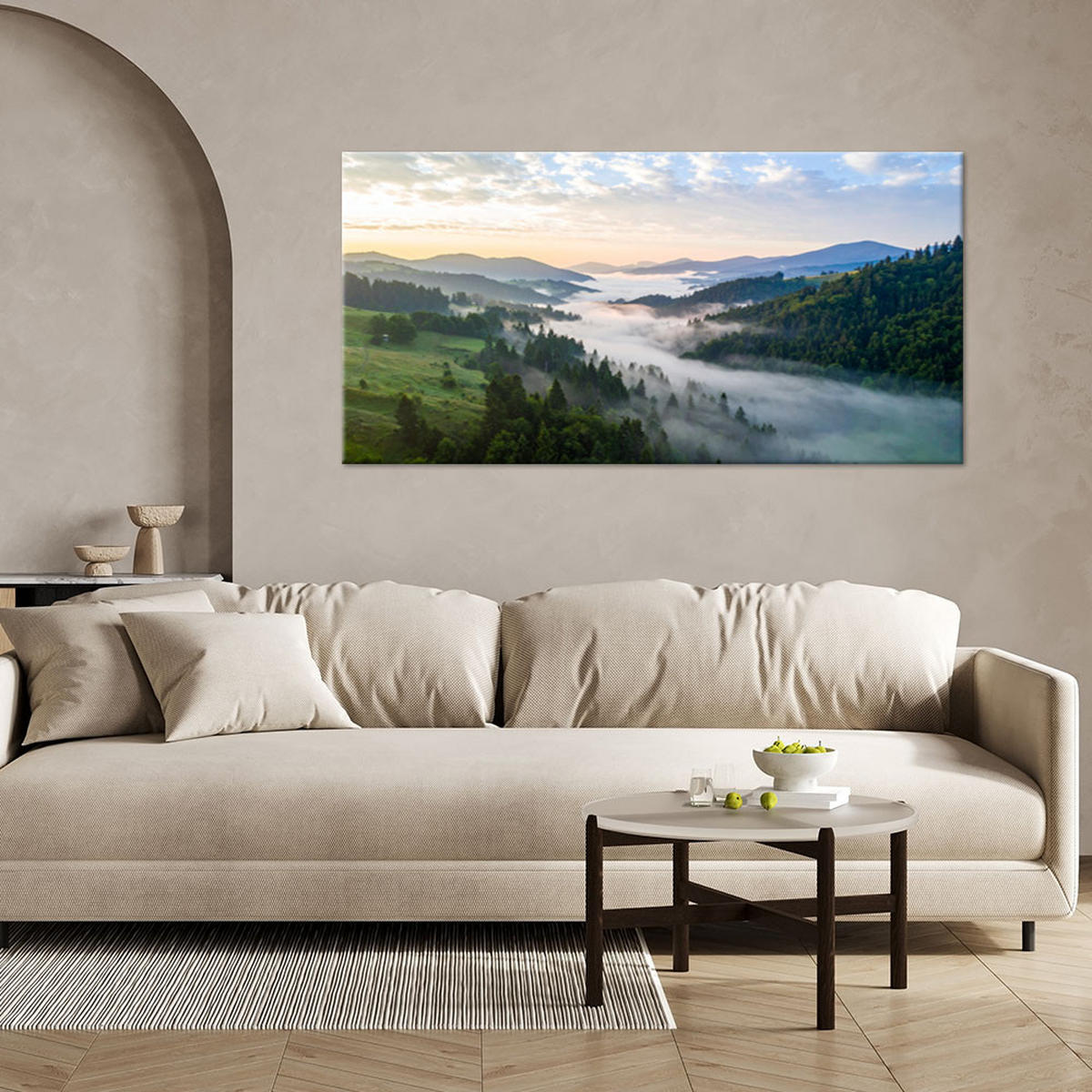 LEINWANDBILD Landschaften 100x50cm - Grün, Textil (100/50cm) - Feeby