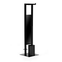 WC-GARNITUR Schwarz Glastrennwand - Schwarz, Glas/Kunststoff (19.5/68/18cm) - Mat-Haus