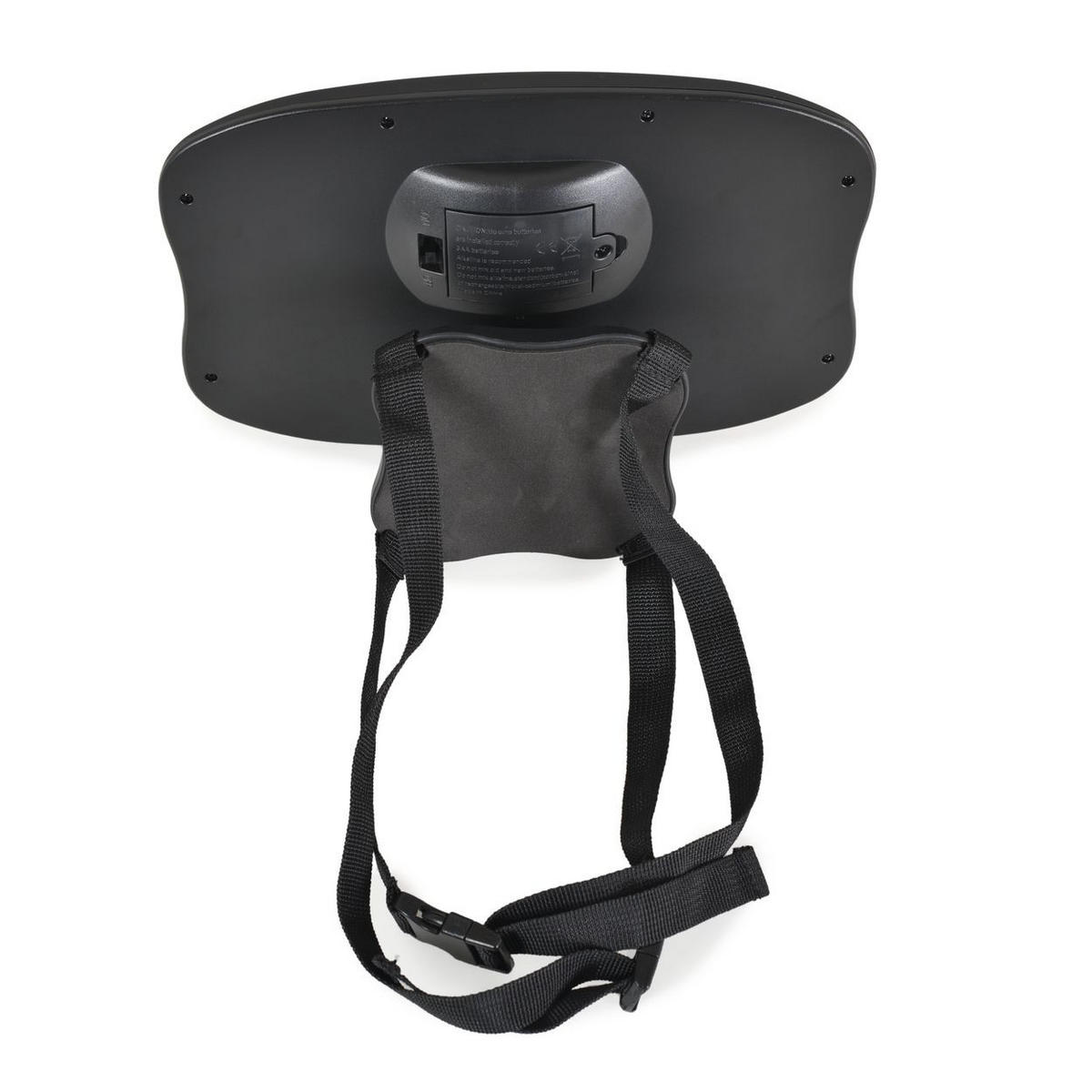 KINDERAUTOSITZZUBEHÖR Kinder-Autospiegel Reflex LED dunkelgrau LED-Licht, Fernbedienung, 360° drehbar, Kopfstütze, leicht zu reinigen - Schwarz, Kunststoff (20/8/28cm) - Moni