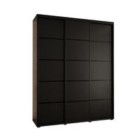 SCHWEBETÜRENSCHRANK 235,2/200/45 3-türig - Schwarz, Holz/Metall (200/235/45cm) - Abiks Möbel