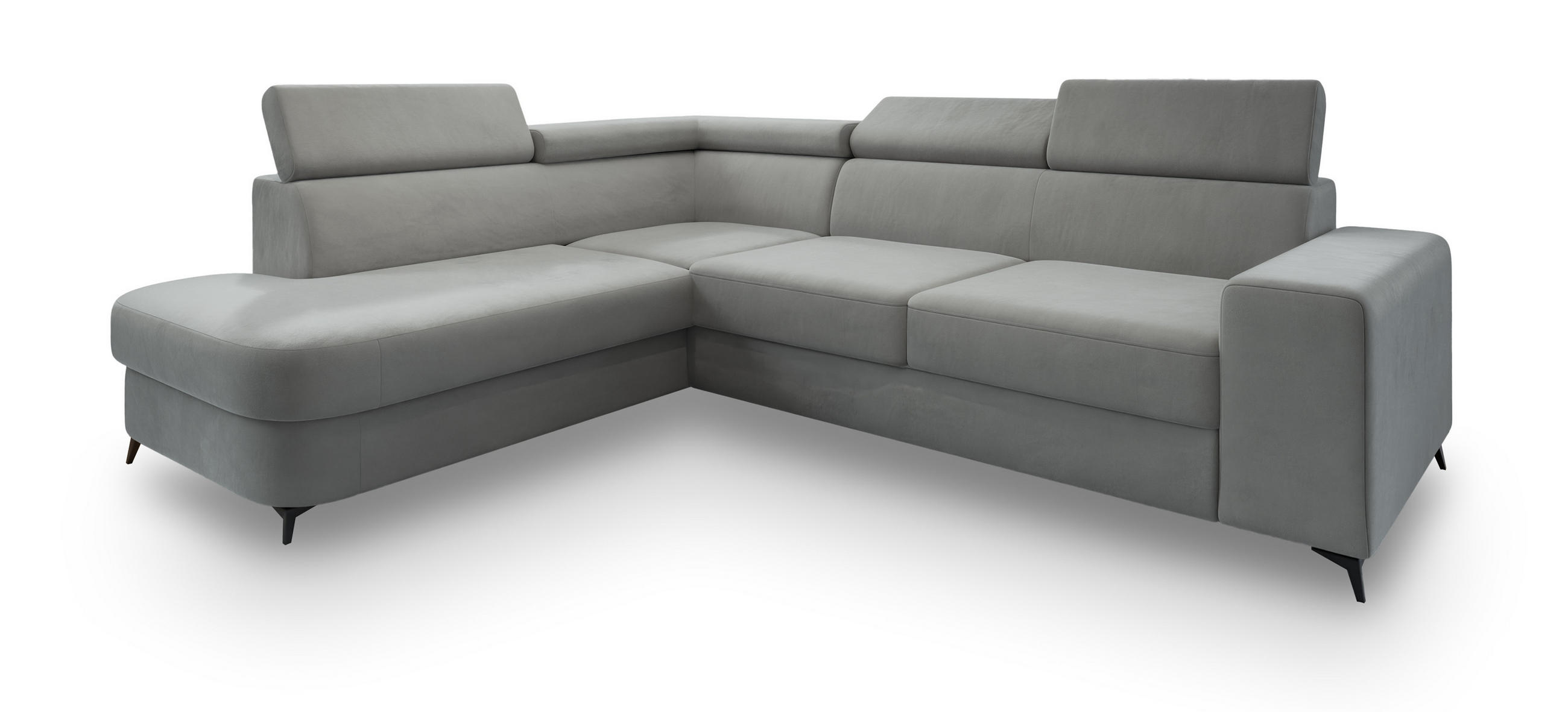 Masseno Ecksofa Hellgrau 253x190 cm