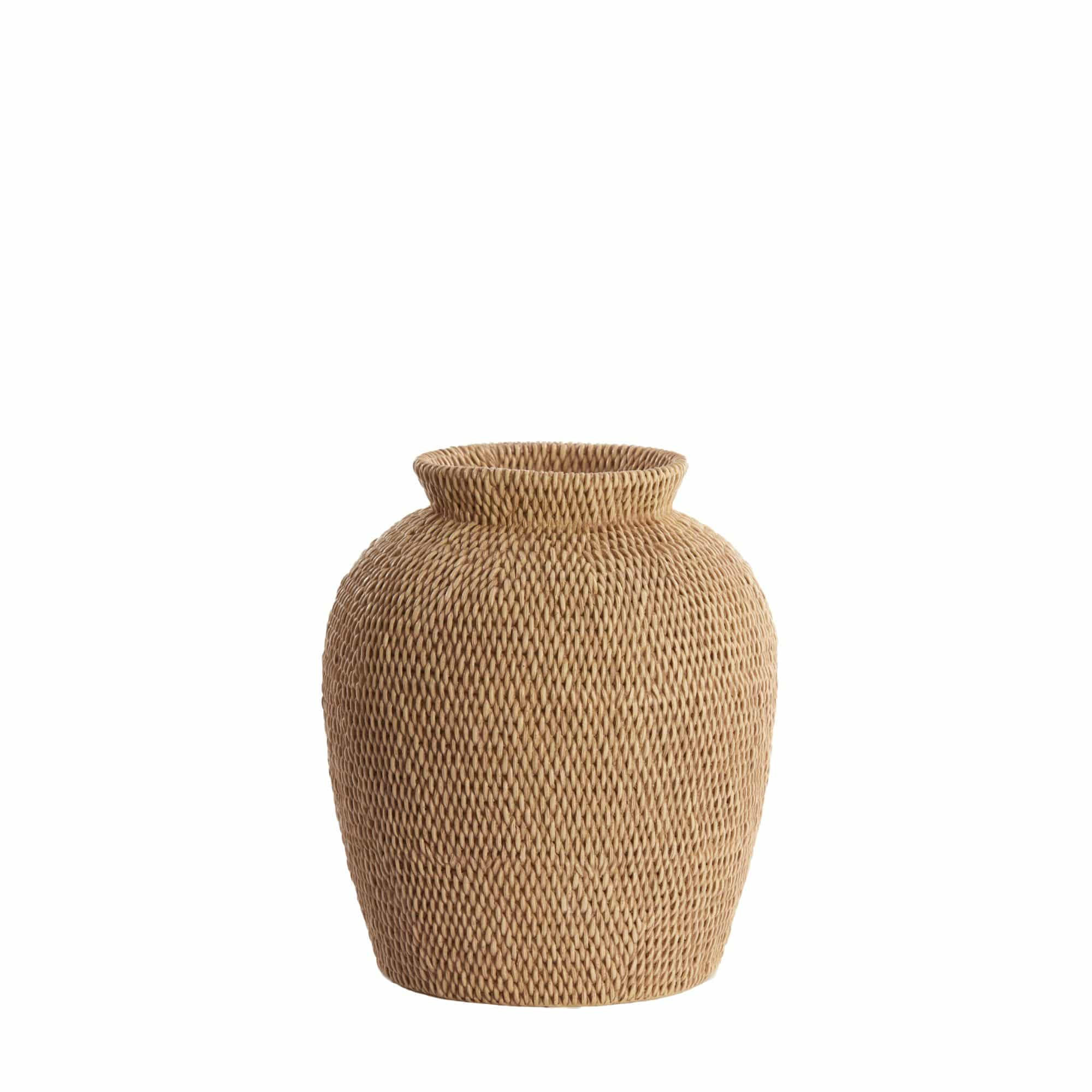 VASE Vedella Braun 26/26/28 cm - Braun, Kunststoff (28cm) - Light & Living