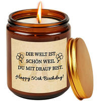 DUFTKERZE im Glas Lavendel 50 Stunden Brenndauer - Braun, Paraffin (6cm)