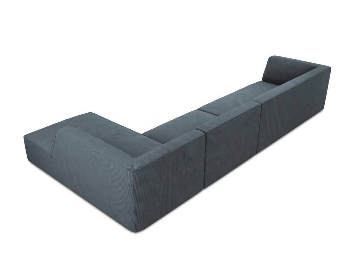 ECKSOFA rechts Ruby aus Cord blau 5 Sitzplätze - Blau, Textil (180/366cm) - Micadoni
