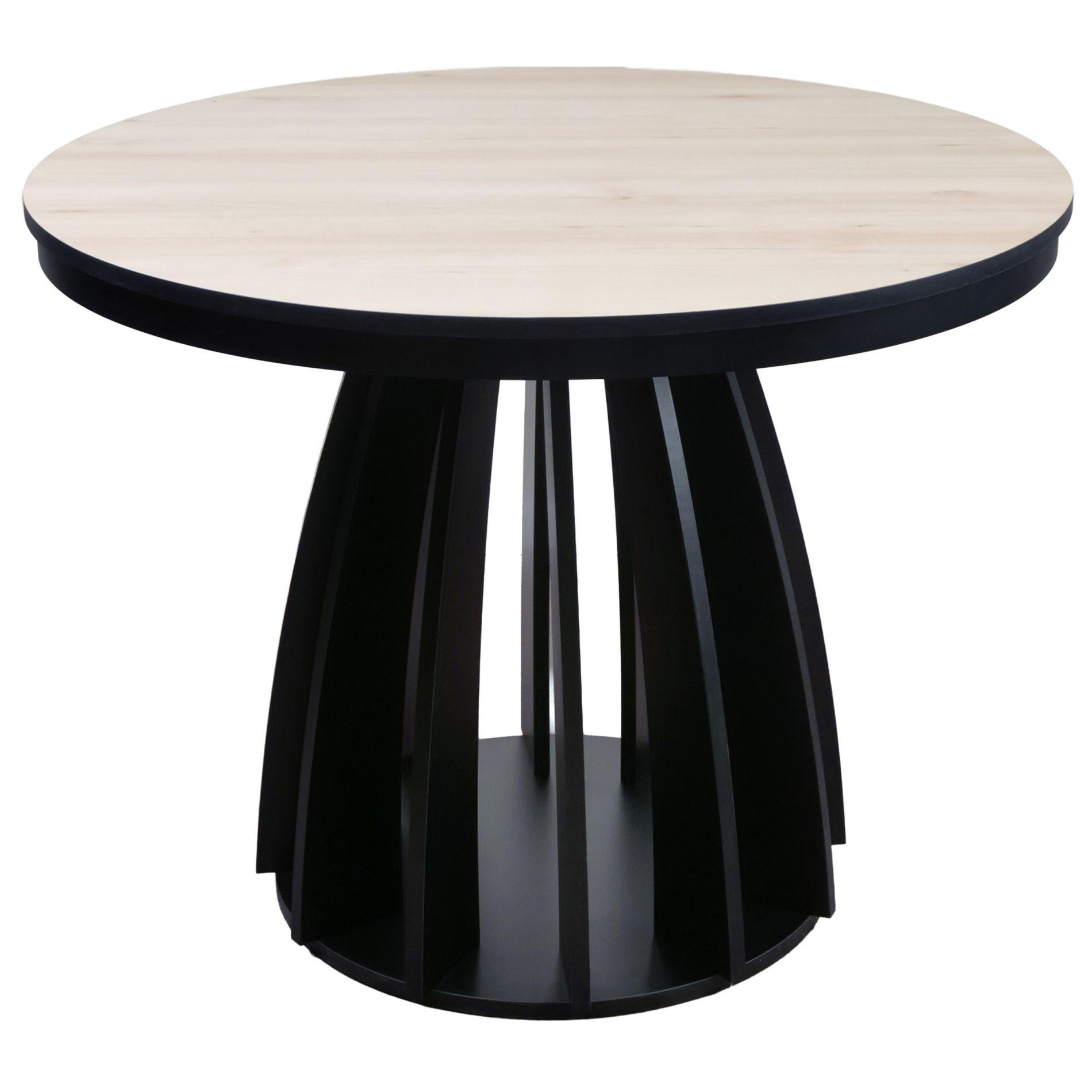ESSTISCH Diciffy ausziehbar Scandic Buche/Schwarz, 100 x 140 x 100 cm - Eichefarben/Schwarz, Holzwerkstoff (100/100/74.5cm) - Selsey