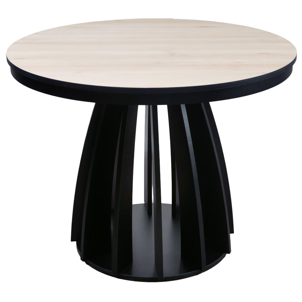ESSTISCH Diciffy ausziehbar Scandic Buche/Schwarz, 100 x 140 x 100 cm - Eichefarben/Schwarz, Holzwerkstoff (100/100/74.5cm) - Selsey