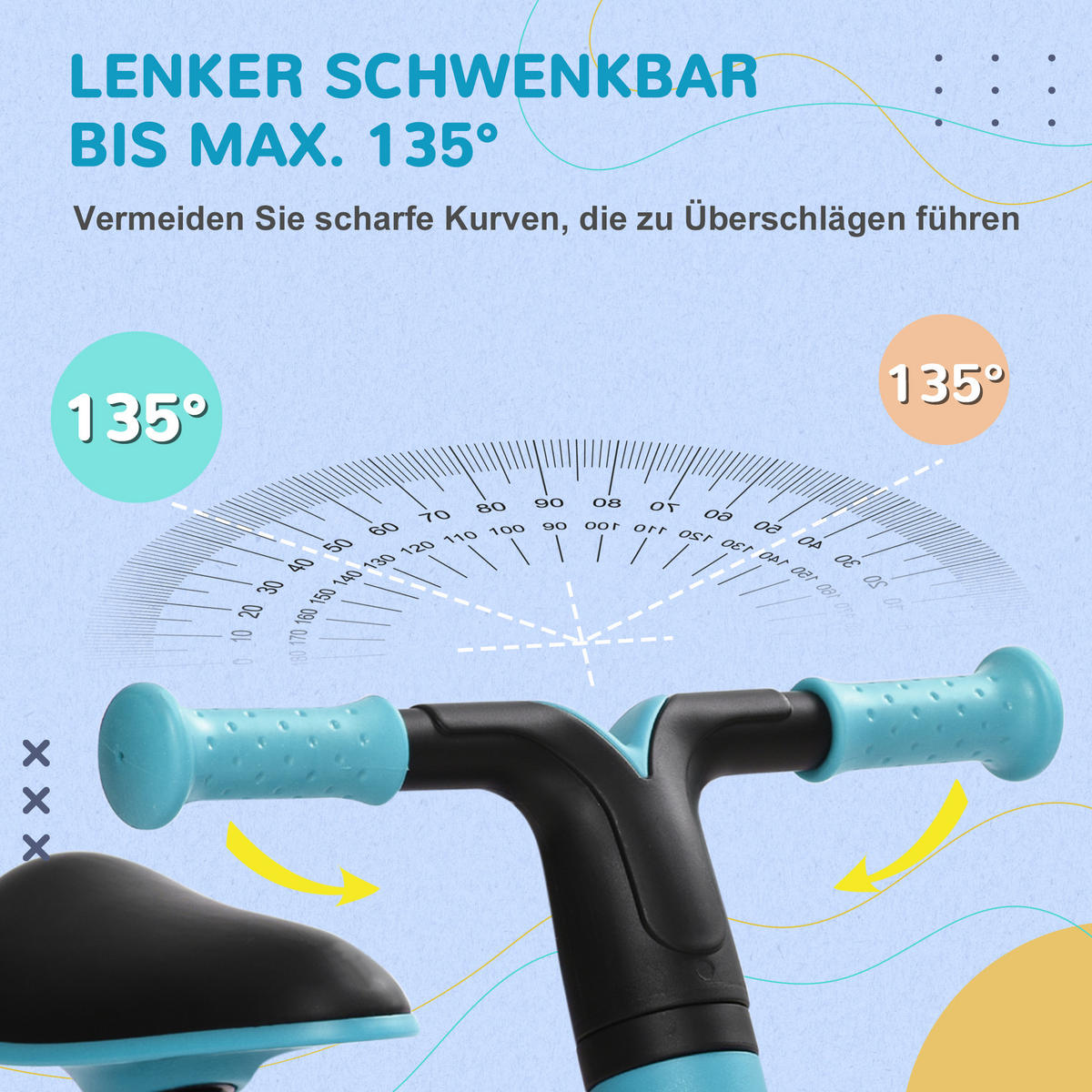 KINDER LAUFRAD, Blau, Kunststoff+ EVA - Blau, Kunststoff (66.5/34/46.5cm) - AIYAPLAY