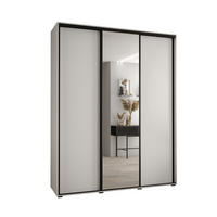 SCHWEBETÜRENSCHRANK 235,2/200/45 3-türig - Schwarz/Weiß, Holz/Metall (200/235/45cm) - Abiks Möbel