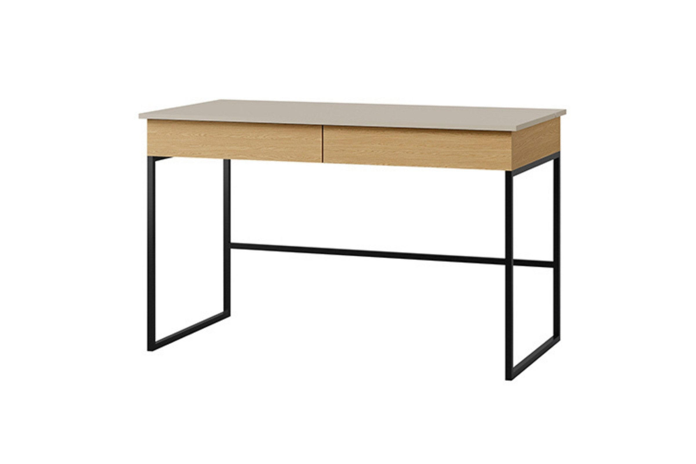 SCHREIBTISCH LIMA 10 125/76/60 cm in Kaschmir/Eiche - Kaschmir/Eichefarben, Holzwerkstoff (125/76/60cm) - Deine Möbel 24