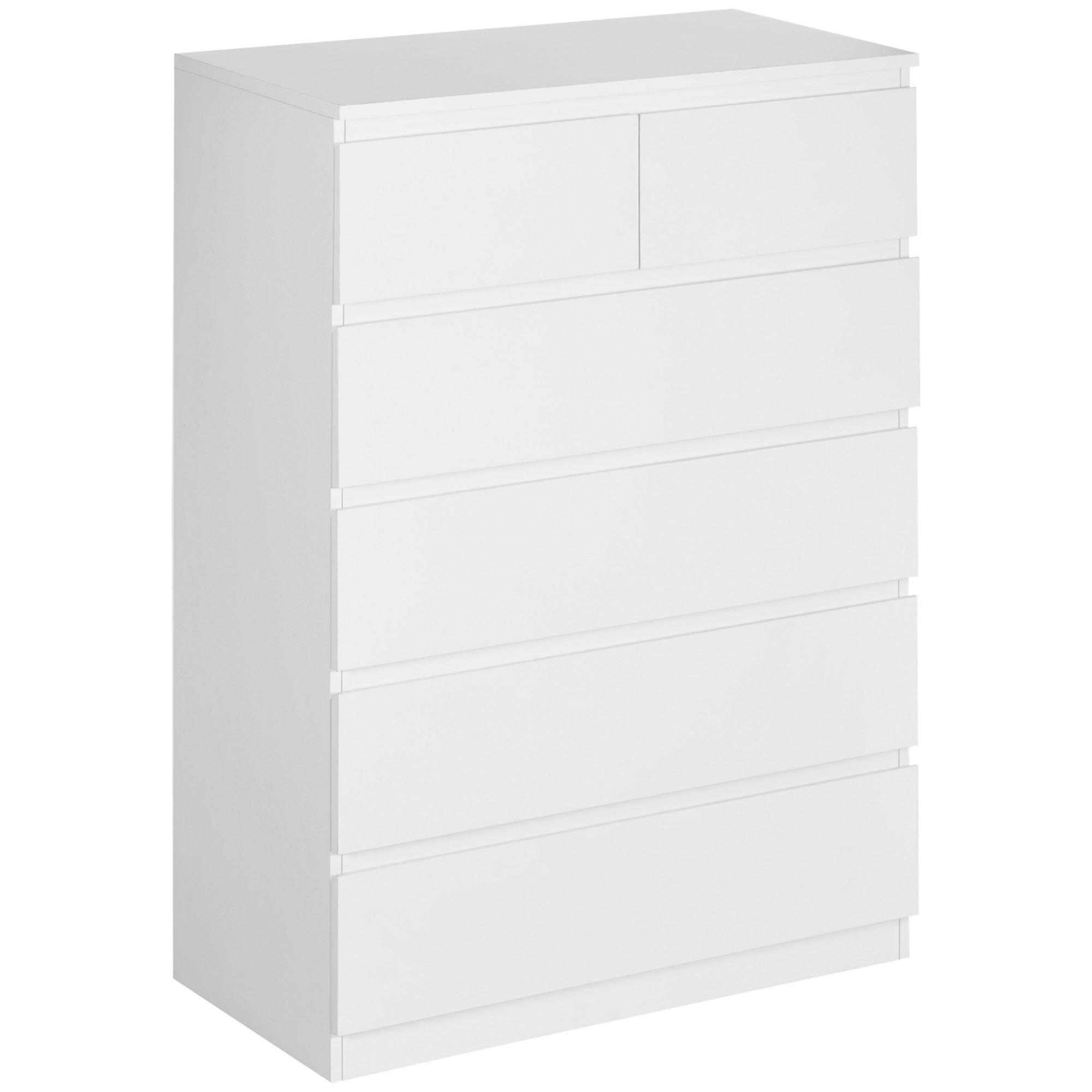 KOMMODE Weiß 80/39/115 cm - Weiß, Holzwerkstoff (80/115/39cm) - PANGIVO
