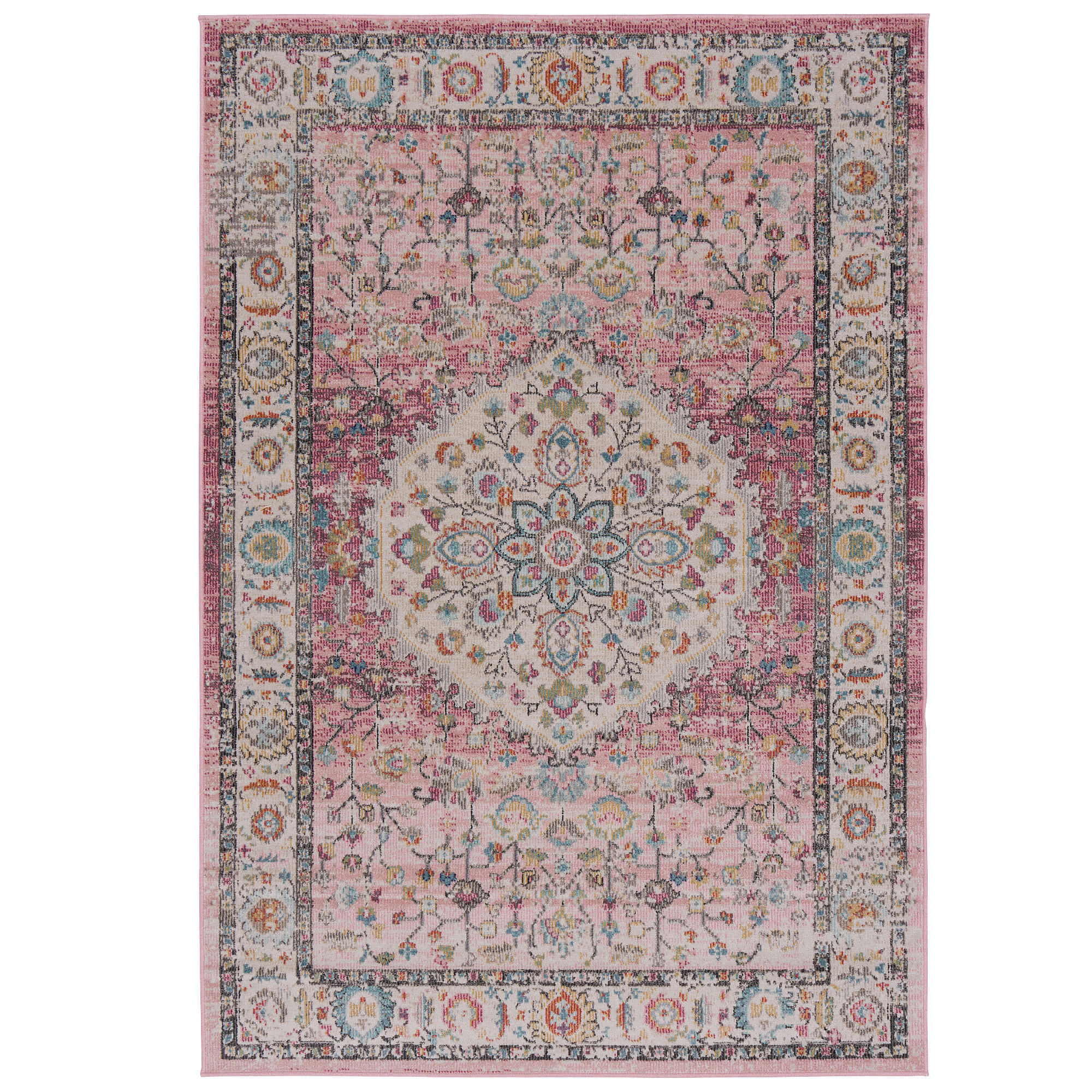 INDOOR OUTDOOR TEPPICH LAGOS VINTAGE - Rosa, Textil (200/290cm) - Pergamon