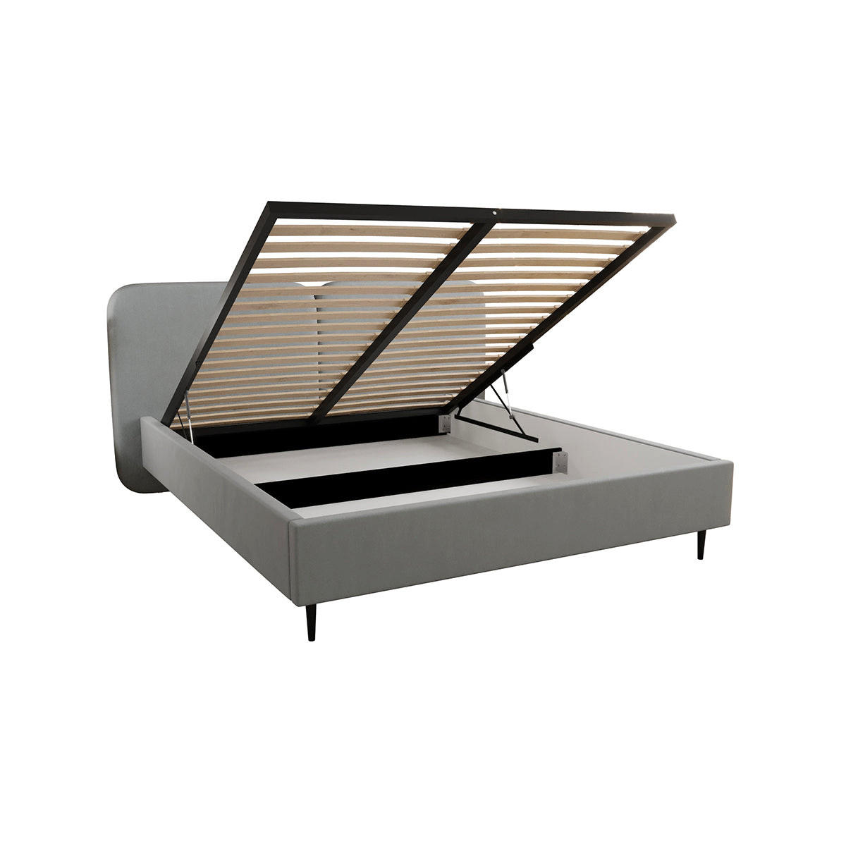 BOXSPRING KREVET 160/200 Luz Sivi - siva, drvo (160/200cm) - Petits-meubles