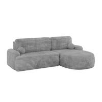 ECKSOFA mit Schlaffunktion und Bettkasten LIRA-L - 264x172x89 Hellgrau - Hellgrau, Holzwerkstoff/Textil (172/264cm) - ALTDECOR