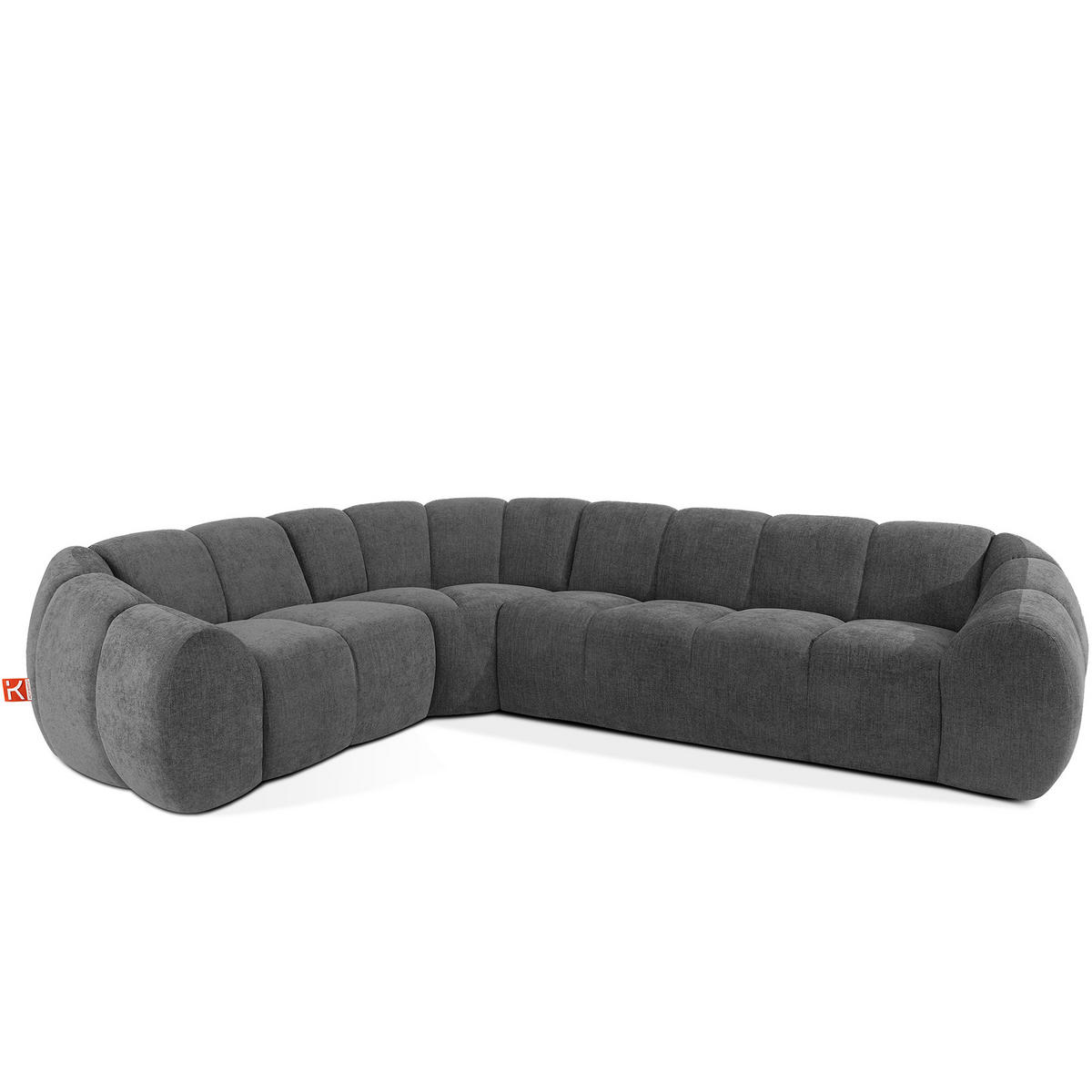 ECKSOFA LINKS FLAVA, Aschgrau - Grau, Holz/Holzwerkstoff (310/230cm) - KONSIMO®
