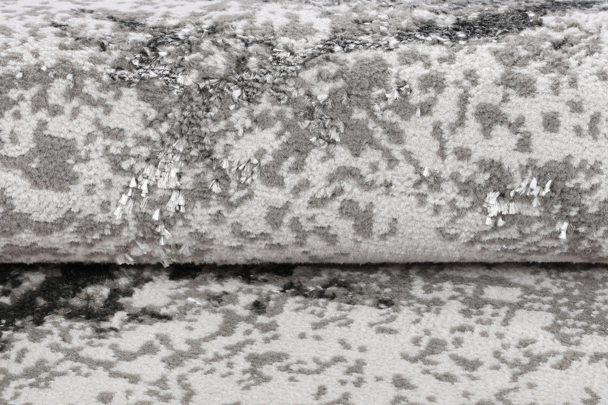 TEPPICH CRYSTAL ROUND Grau 100/100 cm - Grau, Kunststoff (100/100cm) - Tapiso