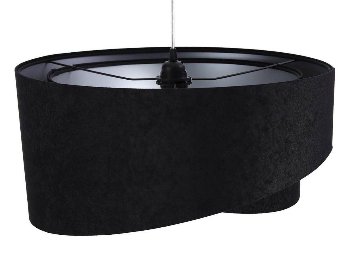 HÄNGELEUCHTE Schwarz 50/23 cm - Silberfarben, Kunststoff (50/1.3/23cm) - ONZENO