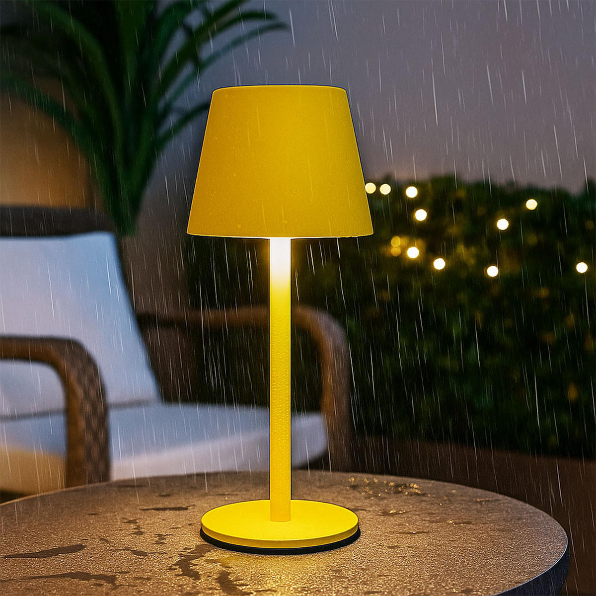 LED TISCHLAMPE VANNIE I Gelb - Gelb, Metall (11.5/11.5/36cm) - Globo Lighting