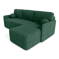 ECKSOFA Grün BLUMEN Boucle Rechts - Grün, Textil (212/142cm) - Sepro Meble