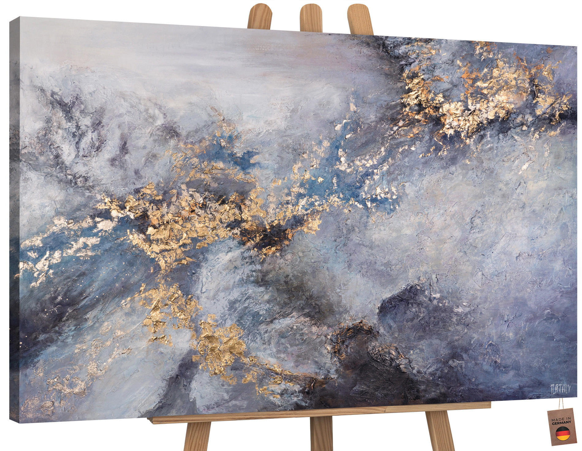 GEMÄLDE Renaissance auf Keilrahmen 120x80 cm - Goldfarben, Holz (120/80cm) - YS-art gallery