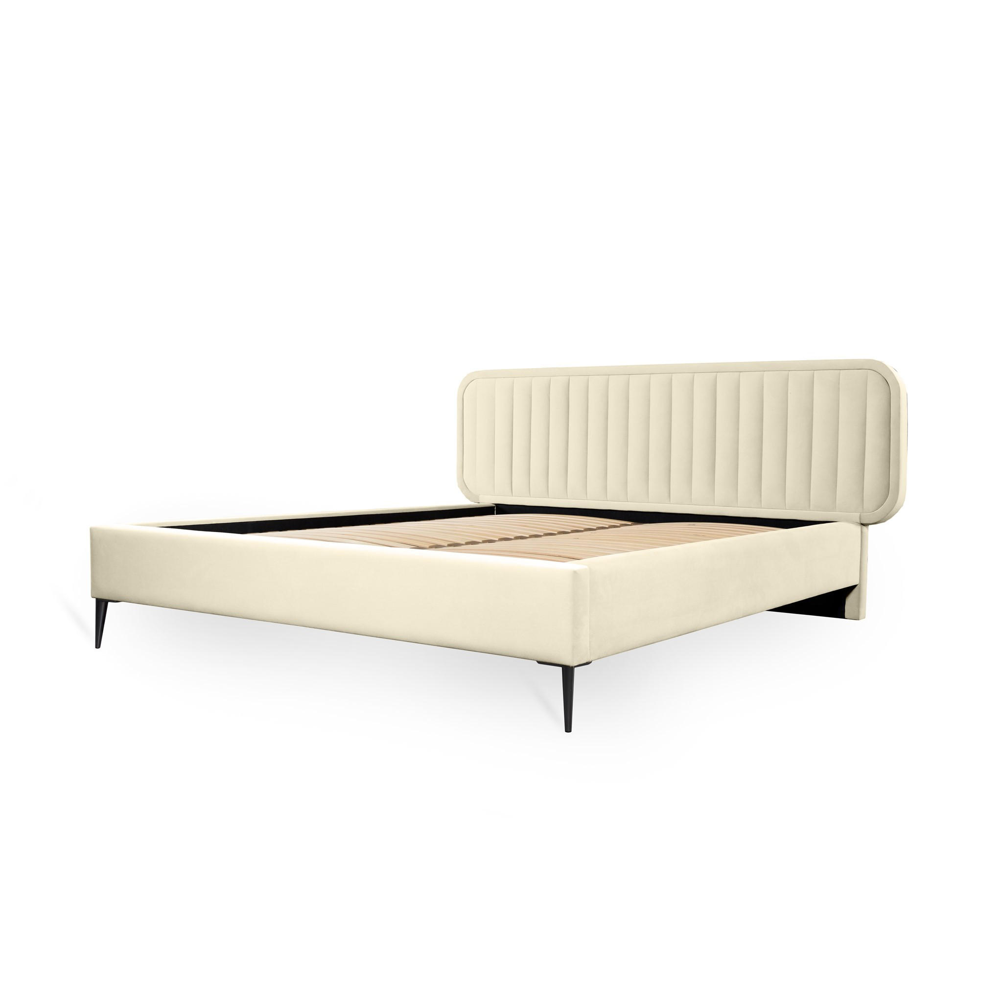 POLSTERBETT Miami In Monolith - Creme, Holzwerkstoff/Textil (160/200cm) - Fun Möbel