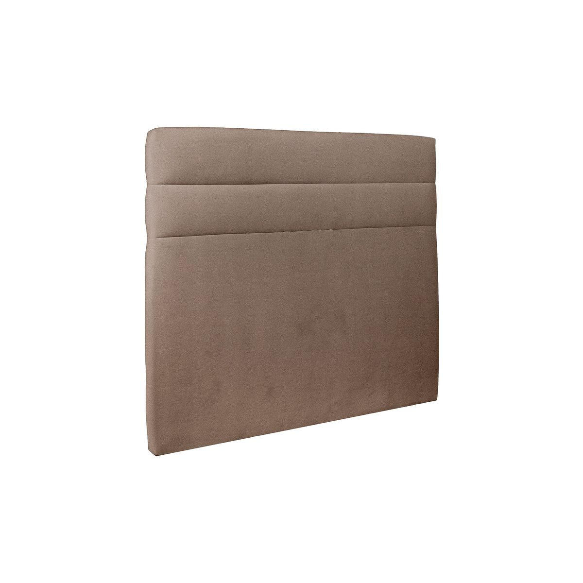 KOPFTEIL Modell Linien – Taupe Samtstoff 150 cm - Taupe/Beige, Karton/Holz (150/120/10cm) - Sommeil de Plomb