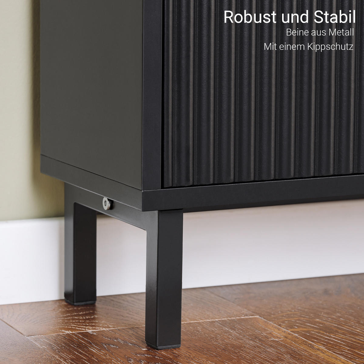 SCHUHSCHRANK Schwarz - Schwarz, Holzwerkstoff/Metall (50/90/19cm) - SoBuy