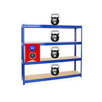 SCHWERLASTREGAL Dino 180x200x45 cm Fachlast 500 kg Blau - Blau, Metall (200/180/45cm) - PROREGAL