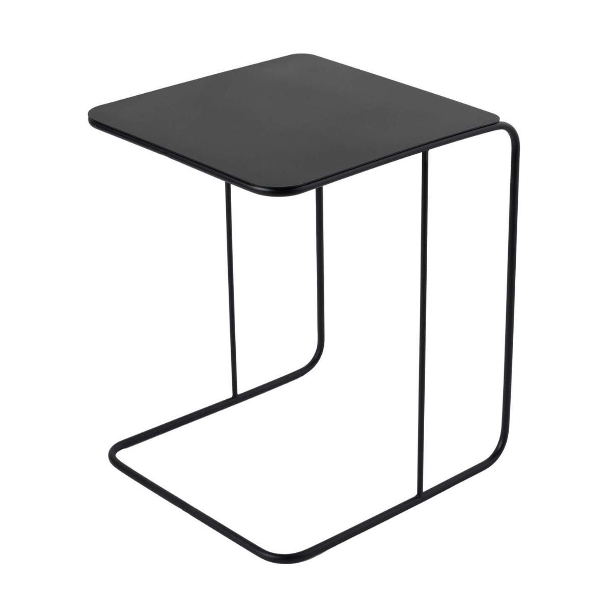 BEISTELLTISCH mit metallplatte 57/47/46 cm - Schwarz, Metall (55/57/46cm) - Calicosy