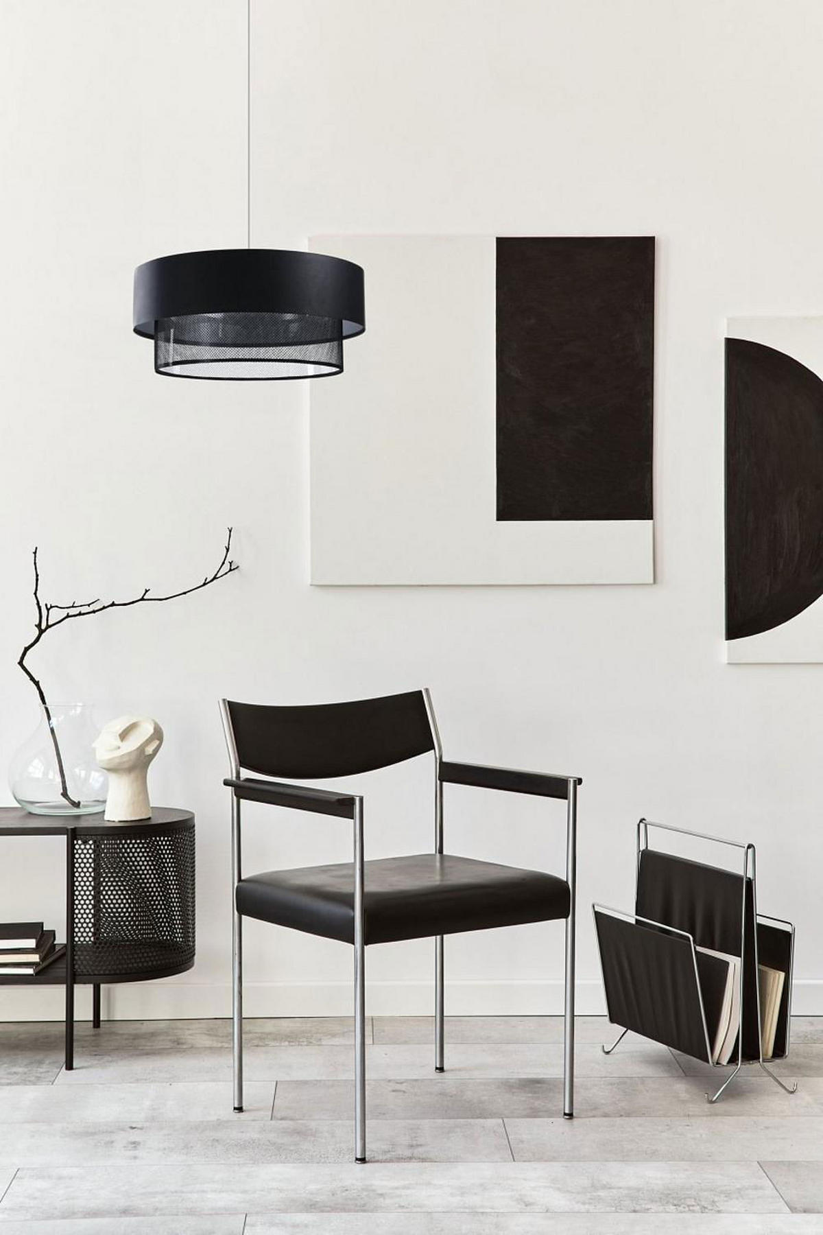 HÄNGELEUCHTE Schwarz 60/20 cm - Schwarz, Kunststoff (60/1/20cm) - ONZENO